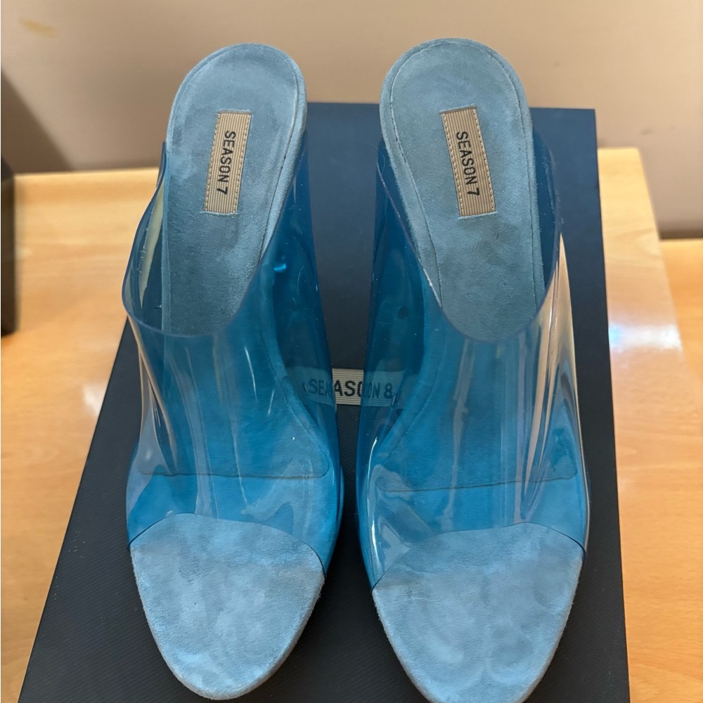 Yeezy season 7 blue pvc heels size 35